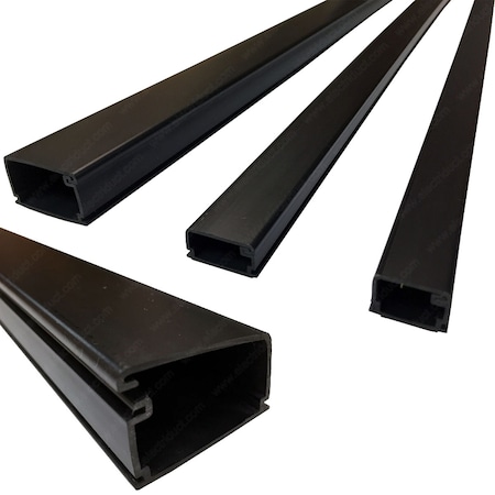 Electriduct Large Latching Surface Raceways- 59"- 5 Pack- Black SR-ED-LG1-5PK-BK